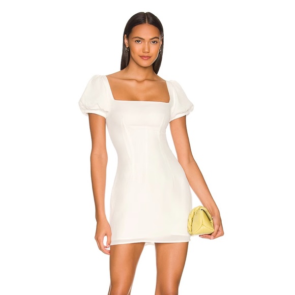 Maddy mini white dress puff sleeves - Picture 1 of 3